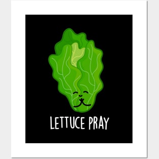 Lettuce Pray Cute Veggie Pun Posters and Art